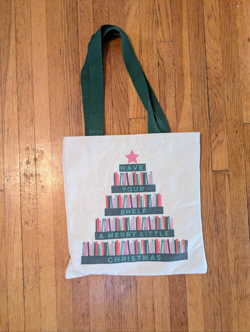 Literary Collection “Have Your Shelf a Merry Little Christmas” Tote Bag